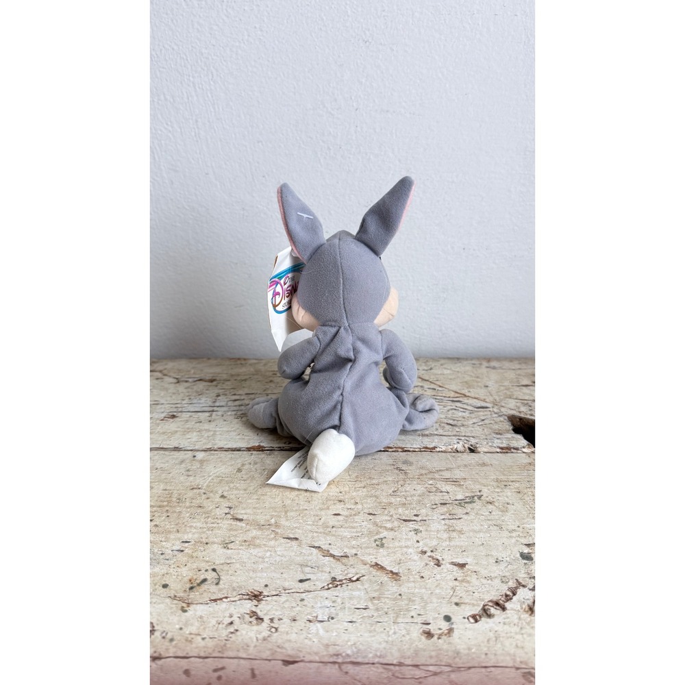 Disney Store Mini Beanbag Thumper Plush Bambi Rabbit Grey 8 Inch NWT CSGA - Picture 3 of 7